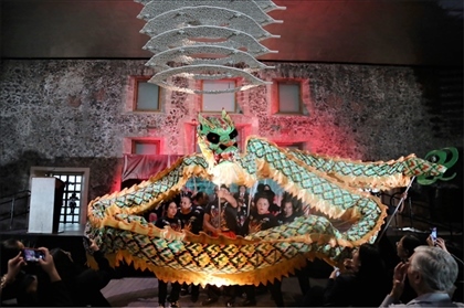 墨西哥華人社團的舞龍舞獅表演。主辦方供圖