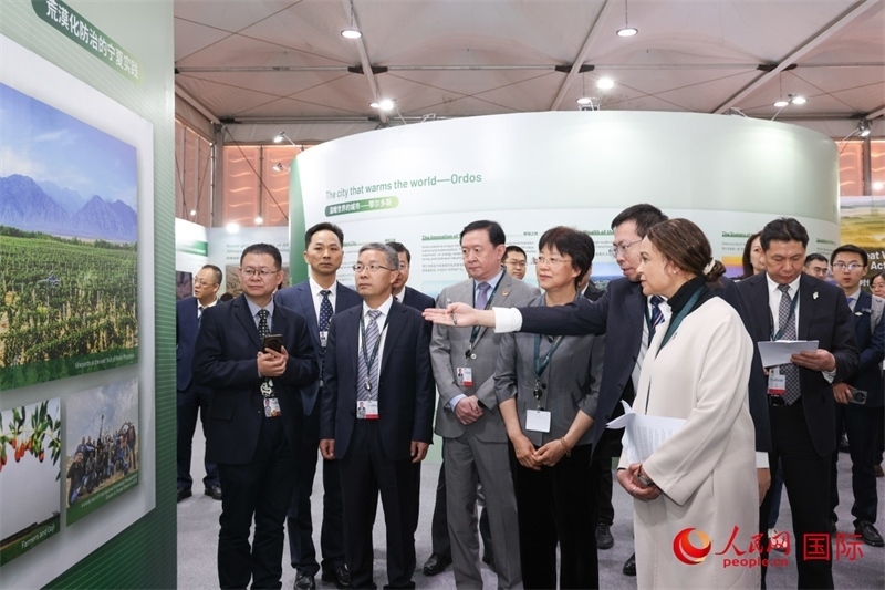 嘉賓參觀中國(guó)館。人民網(wǎng)記者任皓宇攝