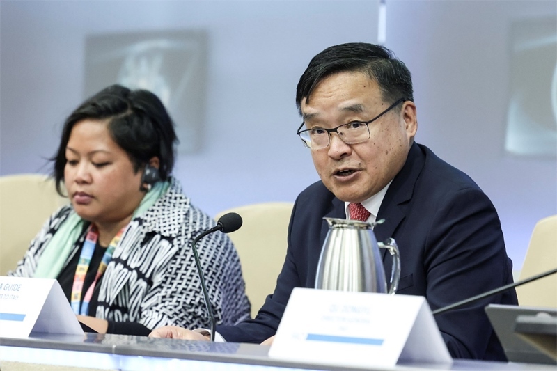 中國駐意大利大使賈桂德向與會者闡述全球發(fā)展倡議的深刻內(nèi)涵。主辦方供圖