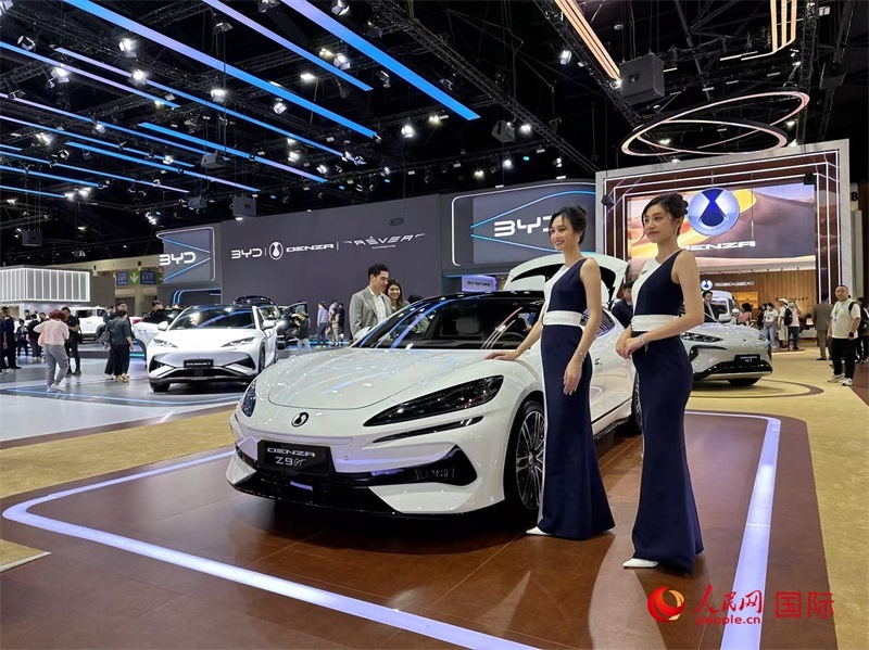 比亞迪汽車展臺。人民網(wǎng)記者 簡承淵攝