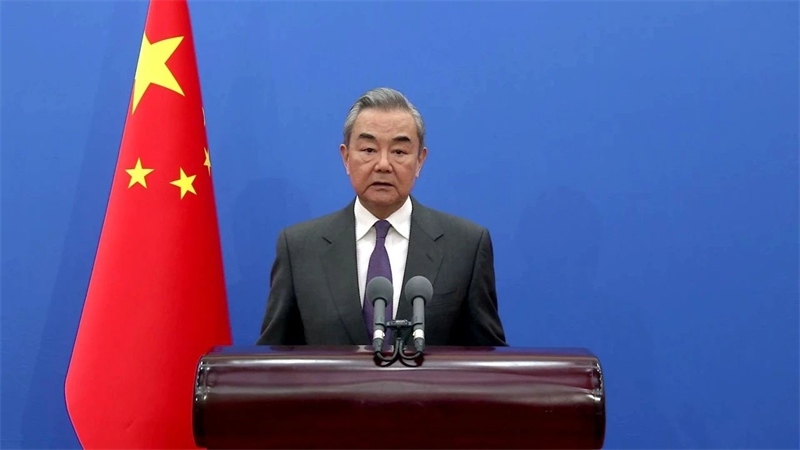 中共中央政治局委員、中央外辦主任王毅發(fā)表視頻致辭。主辦方供圖