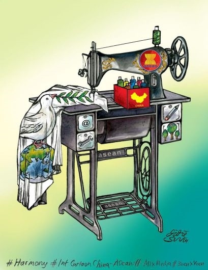 單幅卡通一等獎獲獎作品。（主辦方供圖）