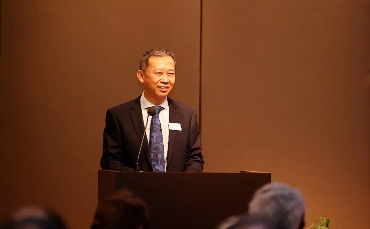 中國(guó)駐瑞典大使崔愛民應(yīng)邀出席論壇并致辭。中國(guó)駐瑞典大使館供圖
