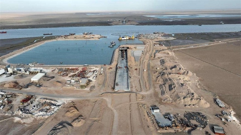 施工現(xiàn)場一景。中交天津航道局有限公司供圖