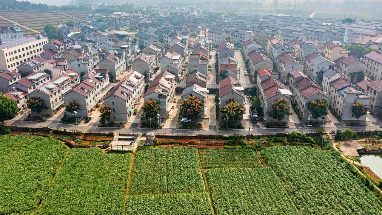 衢州市衢江區(qū)云溪鄉(xiāng)希望新村鳥瞰圖。衢州市衢江區(qū)委宣傳部 供圖