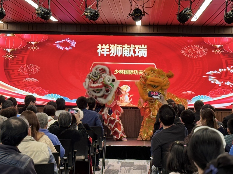 活動(dòng)現(xiàn)場(chǎng)舞獅表演。主辦方供圖
