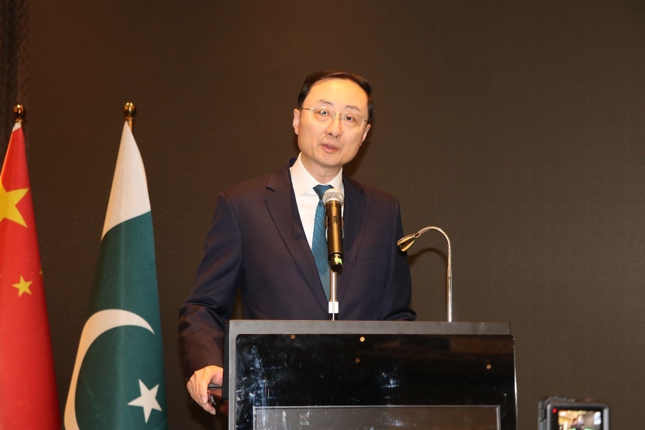 外交部副部長孫衛(wèi)東致辭。巴基斯坦駐華大使館供圖