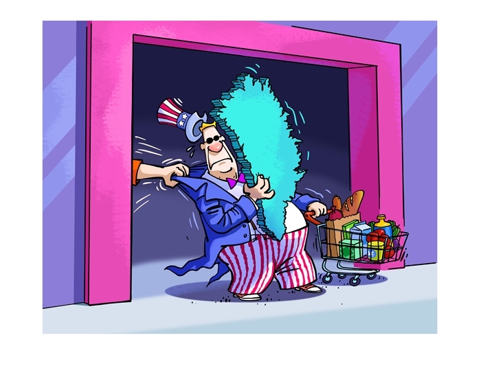 漫畫作者：馬宏亮（人民網(wǎng)版權(quán)圖片，未經(jīng)授權(quán)請勿轉(zhuǎn)載。）