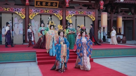 大唐芙蓉園舉辦的漢服展演活動(dòng)。受訪者供圖