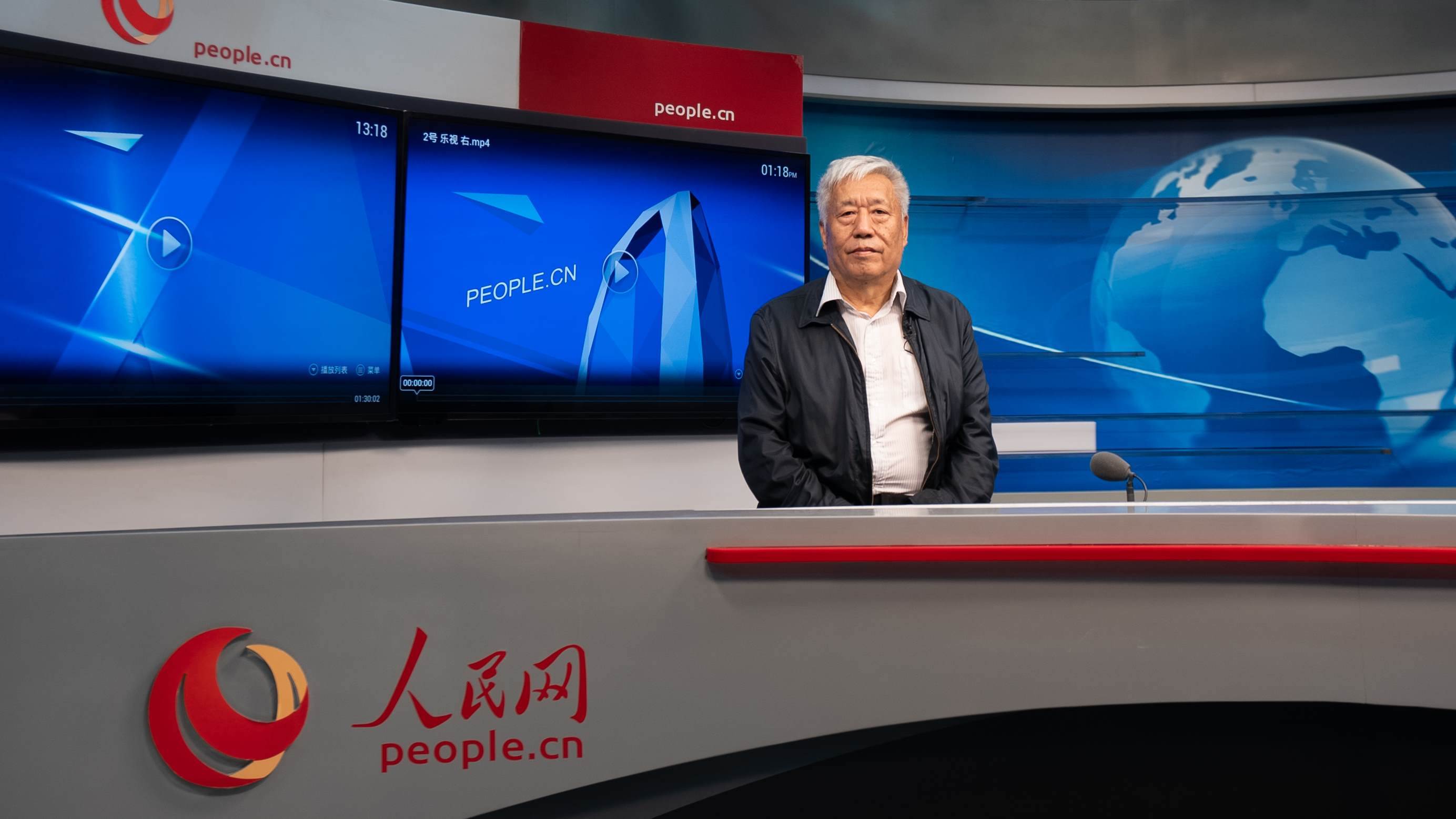 中國(guó)地震局地球物理研究所原副所長(zhǎng)、研究員高孟潭作客人民網(wǎng)。人民網(wǎng)記者 葛泰佚攝