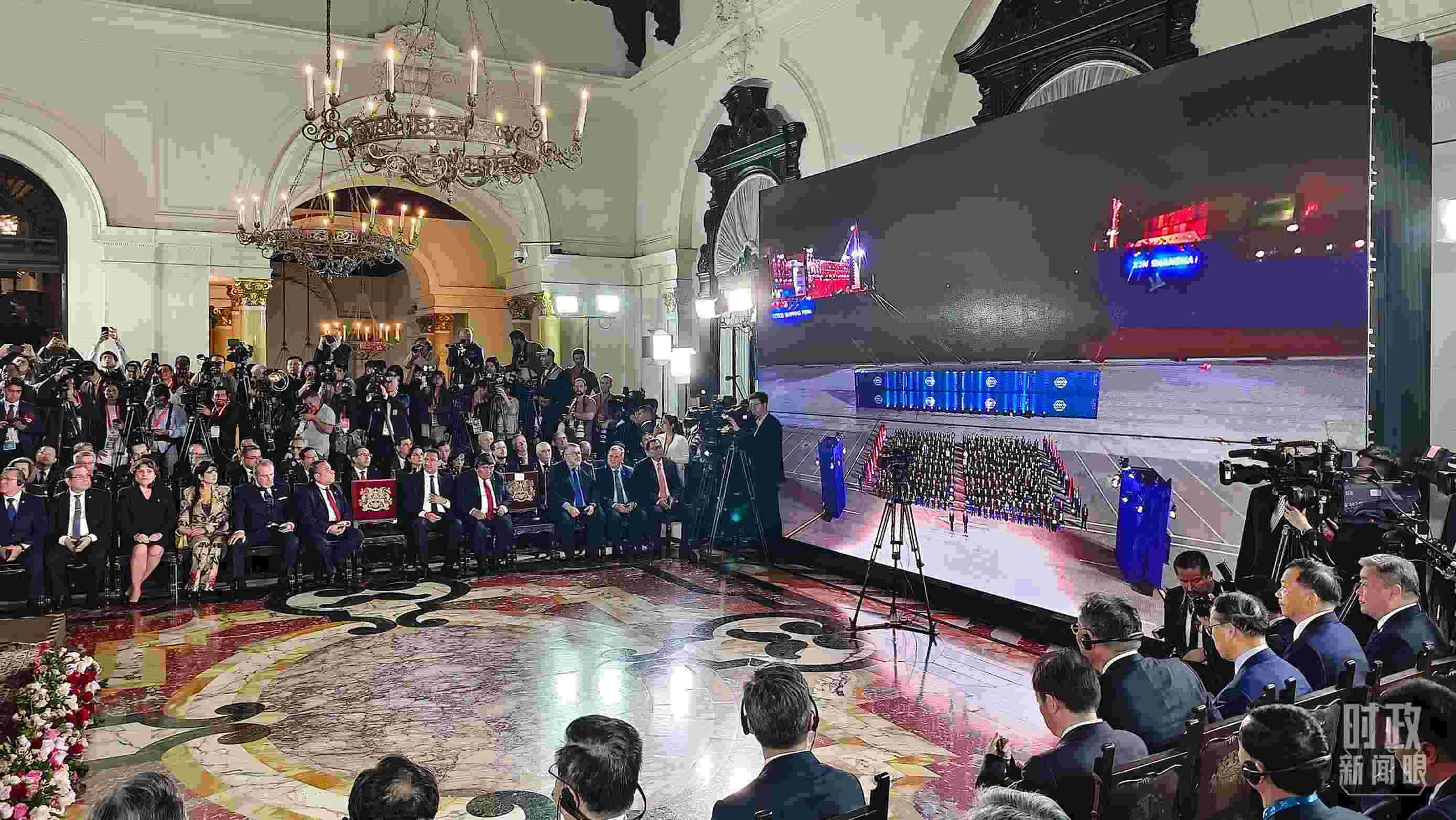 錢凱港開港儀式現(xiàn)場。（總臺央視記者韓銳拍攝）