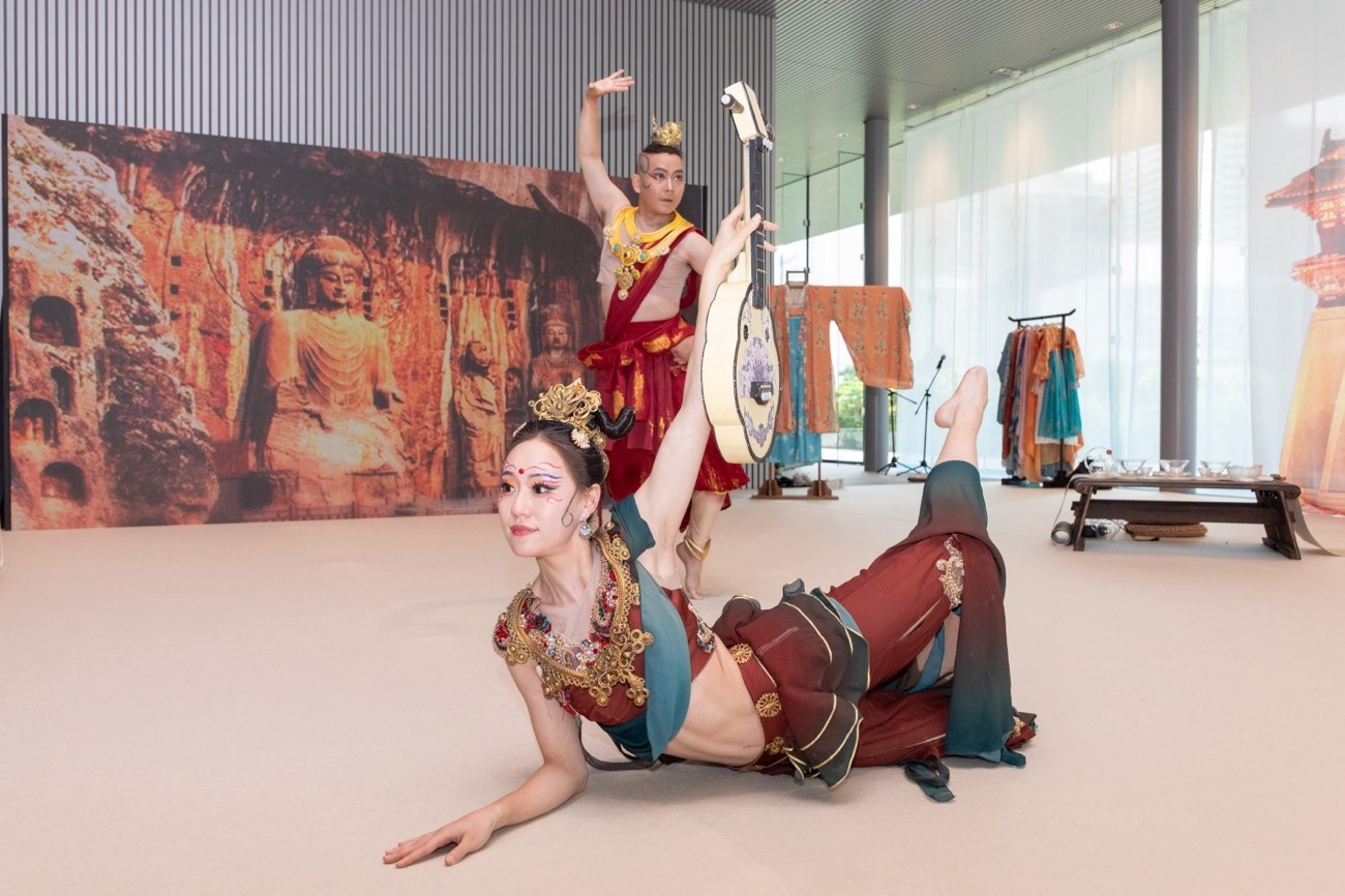 《龍門金剛》舞蹈。中國(guó)駐大阪旅游辦事處供圖