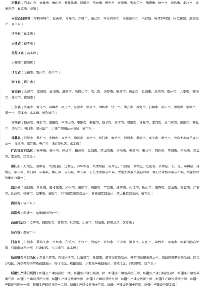 截至5月8日已開通醫(yī)保個賬跨省共濟的統(tǒng)籌區(qū)。（國家醫(yī)保局官網(wǎng)截圖）