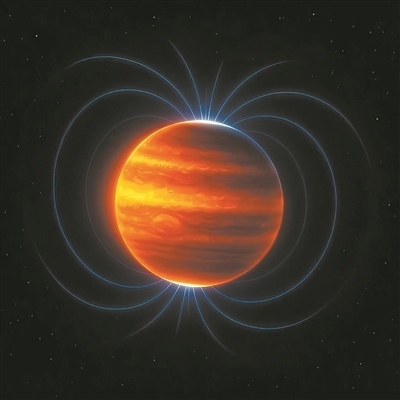 木星磁場（藝術圖）。圖片來源：物理學家組織網(wǎng)
